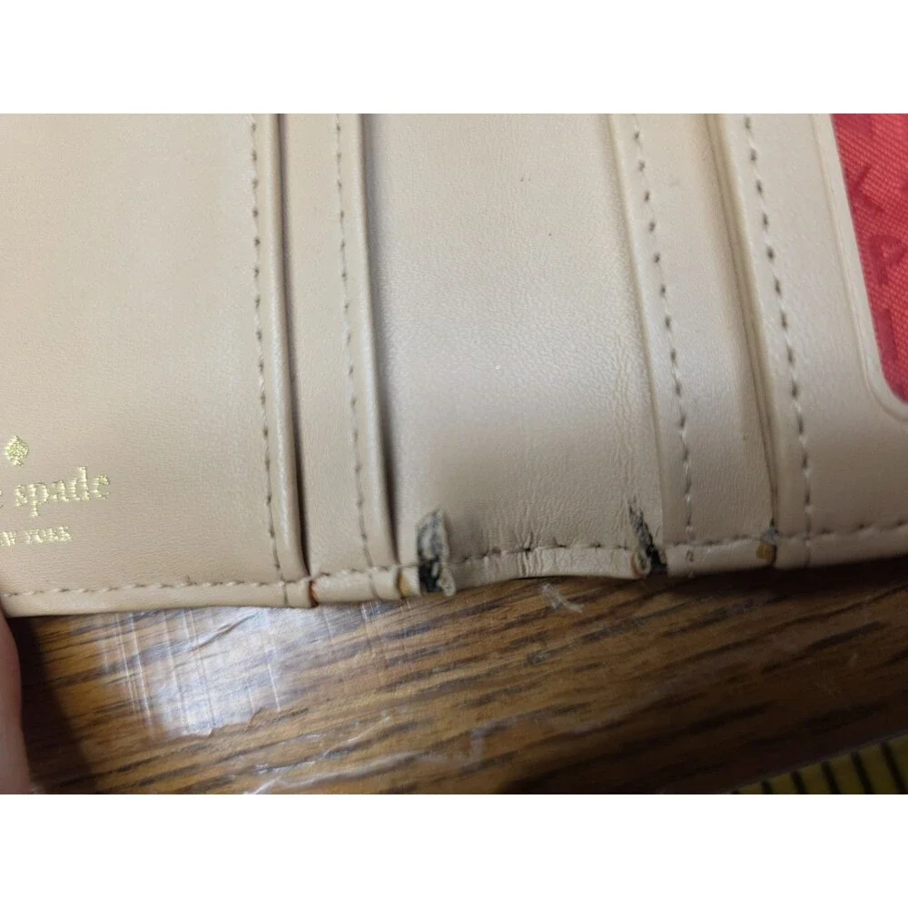 Kate Spade New York Grand Street Stacy Bifold Slim Wallet in Radish Pink